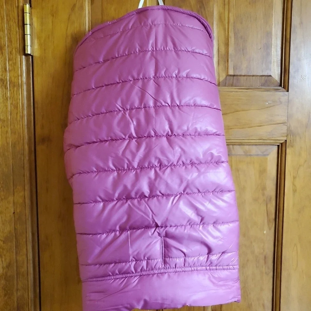 Top Paw Large Puffer Vest Dog Berry Pink Quilted Fleece Lined Winter Coat Jacket